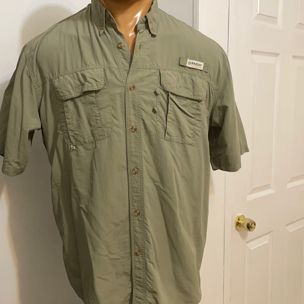 Magellan Fishing Mag wick XXL laguna madre short sleeve shirt light olive green